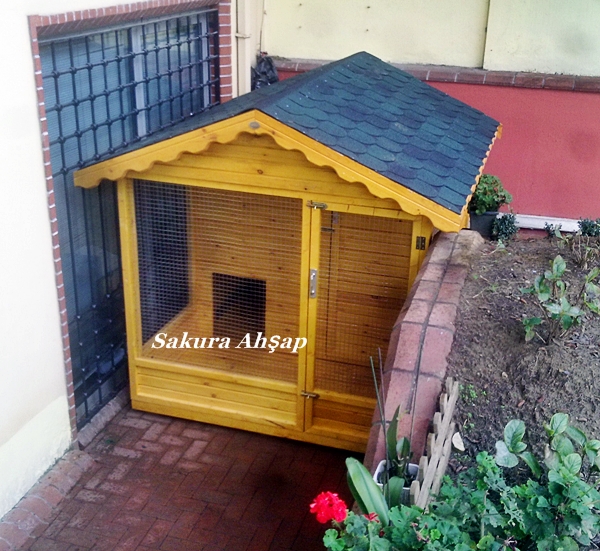 Ahşap Köpek Kulübesi 035 Modelleri Sakura Ahşap